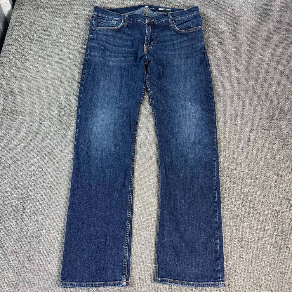 7 For All Mankind Standard Straight Leg Jeans Mens 36 Dark Wash Blue Denim